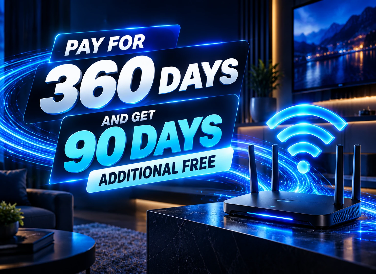 Pay for 360 days and get 90 days additional free